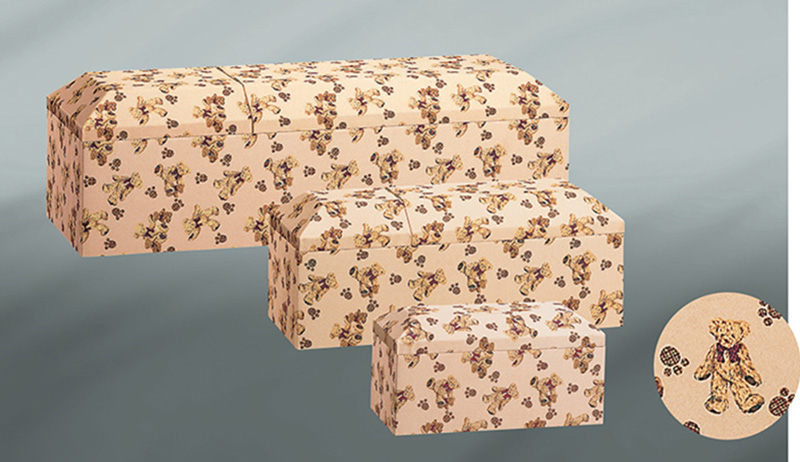 白光小箱（クマ柄）布張棺